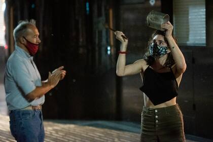 Cacerolazos en contra del fallo de la Justicia Federal sobre la presencialidad en las escuelas en la ciudad de Buenos Aires