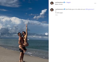 Cachete Sierra le dedicó un posteo a Fio Giménez (Foto: Captura Instagram/@cachetesierra)