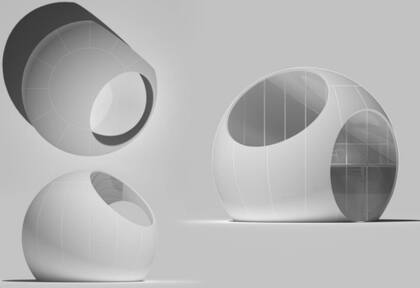 Cada casa tiene una base de cincuenta metros