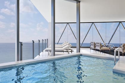 Cada departamento del Bentley Residences contará con piscina privada