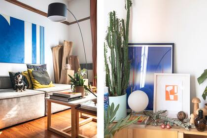 Cada maceta es como una obra de arte que completa la escena.