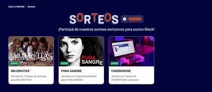Cada mes, Club LA NACION realiza sorteos exclusivos para sus socios BLACK.