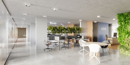 Cada piso está predividido en siete módulos de 55 metros cuadrados cada uno y se pueden unir a pedido