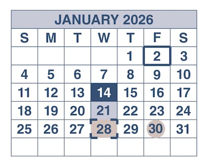Calendario de pagos del Seguro Social durante enero de 2026 (Archivo-Social Security Administration)