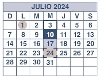 Calendario del Seguro Social de Estados Unidos para julio de 2024