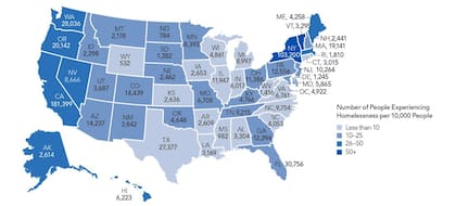 California es uno de los estados con más personas sin una vivienda digna