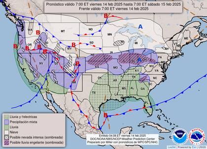 California: se esperan fuertes precipitaciones en áreas urbanas y acumulación de nieve en las montañas