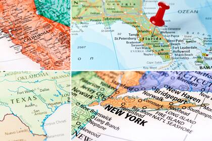 California, Texas, Florida y Nueva York son los cuatro estados que más electores proporcionan al Colegio