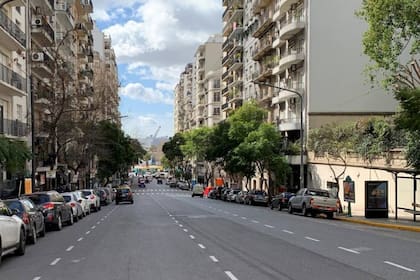 Callao, vista desde Alvear, en la actualidad: el paisaje cambió notablemente y ya no se ve el río en el horizonte