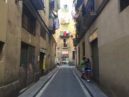 Calle de la Riereta: una cuadra en el barrio del Raval.
