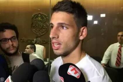 Calleri en su llegada a San Pablo