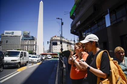 Calor agobiante en las calles porteñas