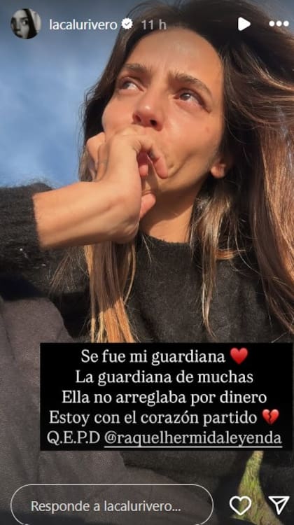 Calu Rivero calificó como una "guardiana" a la abogada Raquel Hermida, quien falleció este domingo