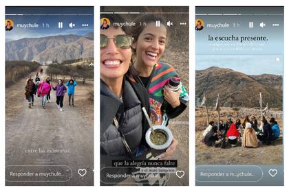 Calu Rivero, durante el "retiro vivencial" que organizó