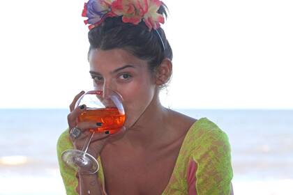 Calu Rivero en la presentación de Gancia Spritz, en Pinamar