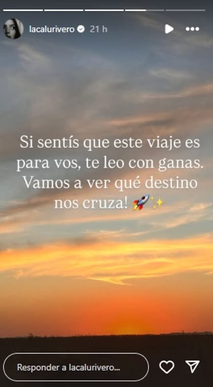 Calu Rivero instó a que se anote esa "alma viajera" que desee ser niñera de sus hijos