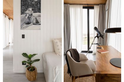 Cama extensible (Springwall) con funda y textiles (Maru Bardó). Alfombra (Awanay), silla y escritorio (Inés Coviello), lámpara de mesa (Dimm). Cortinas de gasa de algodón con blackout (Maru Bardó).