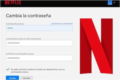 Cambiar la contraseña de Netflix desde la computadora lleva unos pocos segundos