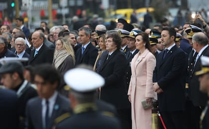 Cambio de guardia en Plaza de Mayo luego del Tedeum, durante la conmemoración del 25 de Mayo.