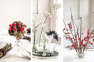 Paso a paso, cómo hacer tres arreglos florales a puro espíritu invernal