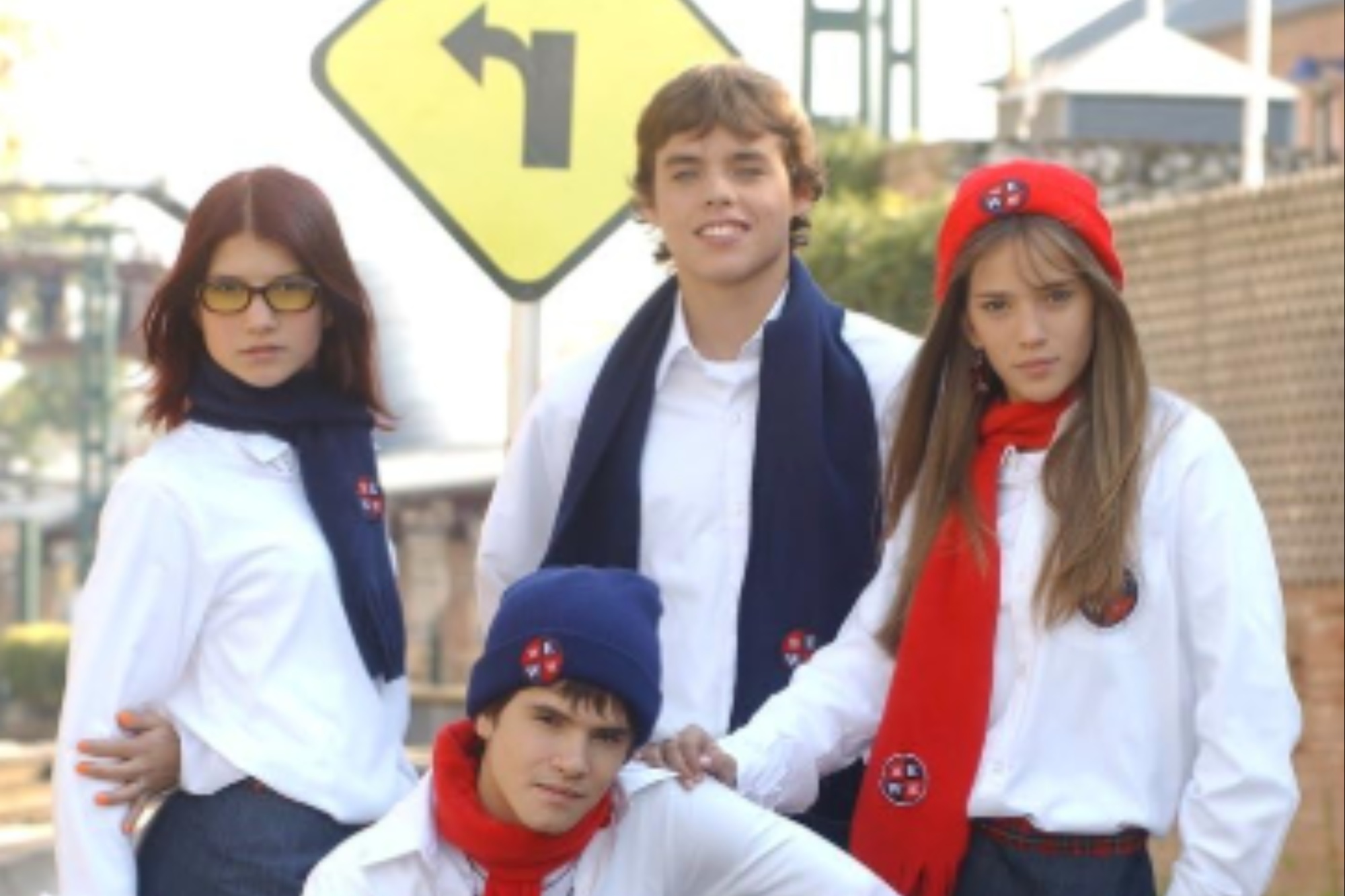 Camila Bordonaba, Felipe Colombo, Benjamín Rojas y Luisana Lopilato fueron los protagonistas de Rebelde Way y los integrantes del grupo Erreway (Foto: IMDb)