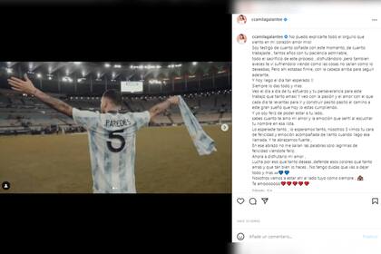 Camila Galante, expresó su orgullo tras la confirmación de que su pareja, Leandro Paredes, viajaría a Qatar (Foto: Instagram @ccamilagalantee)