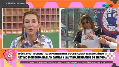 Camila Medina abandonó el móvil de A la Barbarossa tras la pregunta que Analía Franchín le hizo sobre Daniela Celis