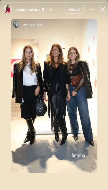 Camila Pitana, Juliana Awada y Valentina Barbier