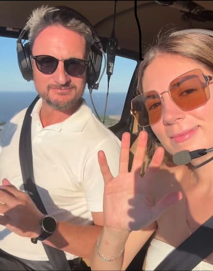 Camila Prieto junto a su novio, heridos en la caída del helicóptero