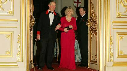 El 10 de febrero de 2005 en el Castillo de Windsor, Inglaterra, después del anuncio de su compromiso
