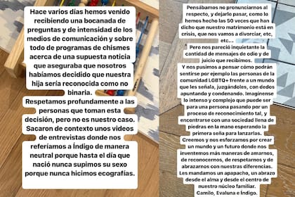 Camilo hizo un descargo en las redes sociales ante las especulaciones