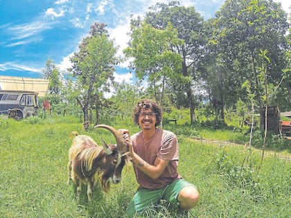 Camilo Peña trabajó en una huerta orgánica en el estado de Chiapas