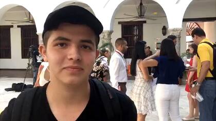 Camilo viajó desde Cali a Cartagena para participar de una charla sobre equidad de género y hombres.