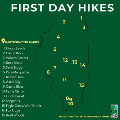Caminatas por parques estatales de Illinois (Illinois Department of Natural Resources)