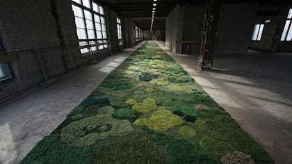 Caminos tejidos en lana en el taller de Alexandra Kehayoglou