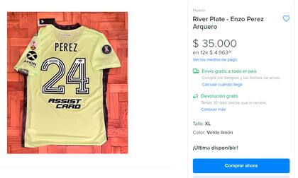 Camiseta de Enzo Perez en Mercadolibre