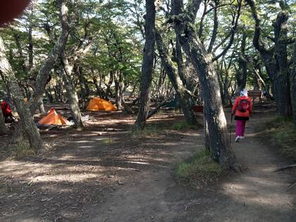 Campamento Poicenot, dentro del Parque Nacional Los Glaciares