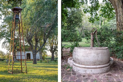 Campana y bebedero, típicos objetos de los campos de antaño.