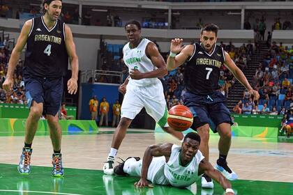 Campazzo y Scola contra Nigeria en los Juegos de Río 2016