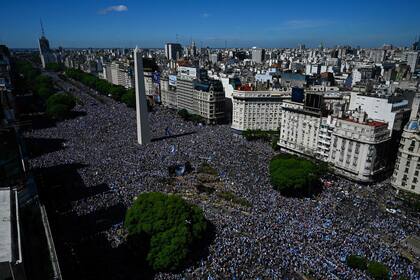 Millones de argentinos festejaron en las calles la consagración argentina en el Mundial Qatar 2022 