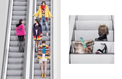 Campera (Divina), pantalón (Anónimas), botas (Sarkany). Tapado de lentejuelas (Vero Alfie), suéter (Wanama), jeans (Levis), stilettos (Paruolo), medias (Las Pepas). Tapado (Mila Kartei), vestido (Tucci), sandalias de piel (Jazmín). Chaqueta multicolor (Breeders), polera (Rapsodia), falda (Kosiuko),