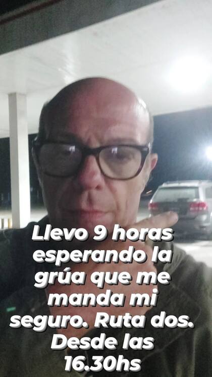 Campi estuvo más de 13 horas varado en la Ruta 2 con sus hijos