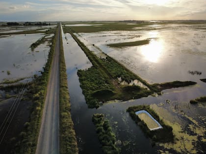 Campos inundados en la zona de Carlos Casares