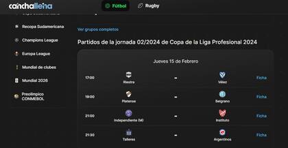 Canchallena tiene todos los partidos de la Copa de la Liga y de las más destacadas del mundo