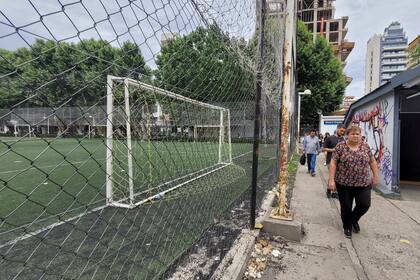 Canchas de fútbol en la estación de Villa Urquiza