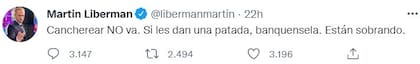 "Cancherear no va", dijo Martín Liberman durante el partido de la selección argentina