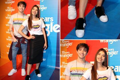 Cancherísimos Julián Serrano y Eva de Dominici en la fiesta de Wrangler