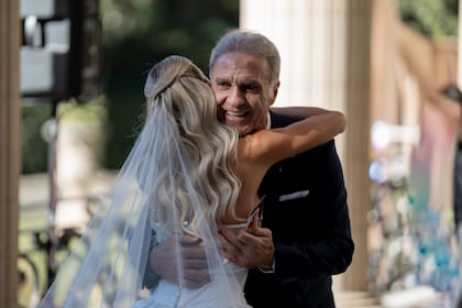 El emotivo momento padre e hija, en la previa al "Sí, quiero"