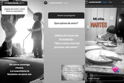 Cande Tinelli confirmó que está separada en sus historias de Instagram: "De novia conmigo misma"