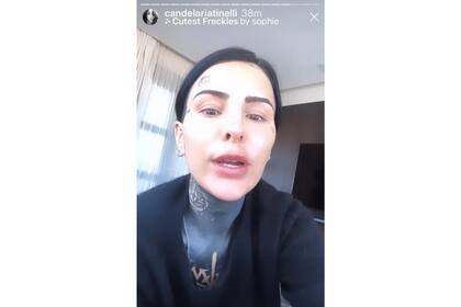 Cande Tinelli se perforó la nariz para ponerse un piercing